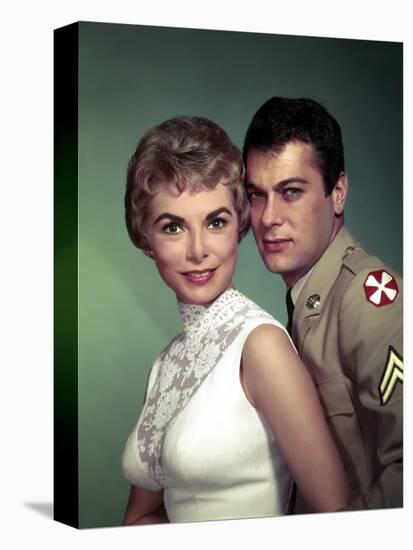 Janet Leigh and Tony Curtis THE PERFECT FURLOUGH, 1958 directed by BLAKE EDWARDS (photo)-null-Stretched Canvas