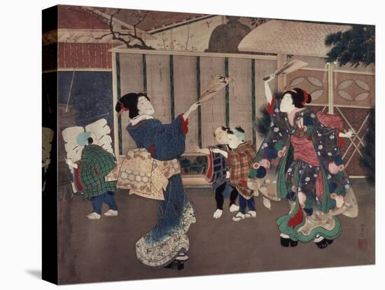 January: Celebrating the New Year, 1860s-Tsukioka Yoshitoshi-Premier Image Canvas