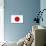 Japan Country Flag - Letterpress-Lantern Press-Stretched Canvas displayed on a wall