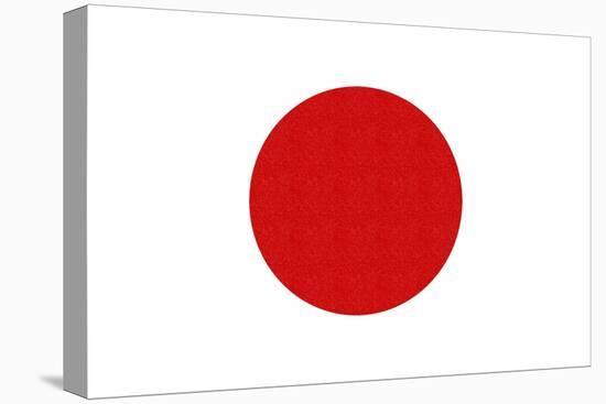 Japan Country Flag - Letterpress-Lantern Press-Stretched Canvas