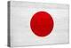 Japan Flag Design with Wood Patterning - Flags of the World Series-Philippe Hugonnard-Stretched Canvas