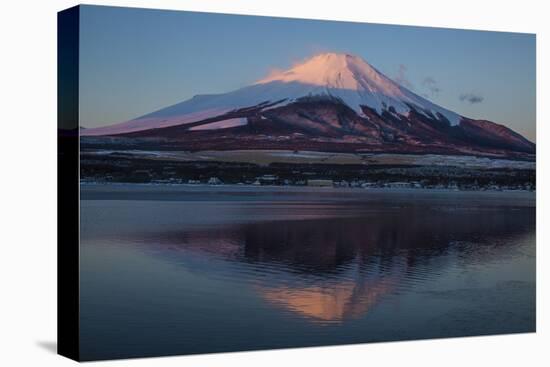 Japan, Honshu Island. Mt. Fuji and lake at sunrise.-Jaynes Gallery-Premier Image Canvas