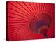 Japan, Kyoto, Higashiyama, Japanese Red Umbrella-Steve Vidler-Premier Image Canvas