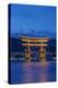 Japan, Miyajima, Itsukushima Shrine, Twilight Floating Torii Gate-Rob Tilley-Premier Image Canvas