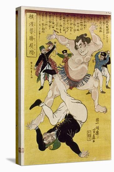 Japan: Sumo Wrestling-Ipposai Hoto-Premier Image Canvas