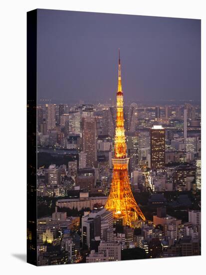 Japan, Tokyo, Roppongi, View of Tokyo Tower and City Skyline from Tokyo City View Tower-Steve Vidler-Premier Image Canvas