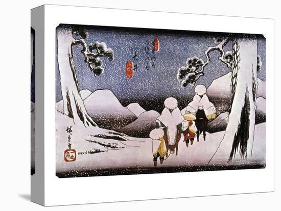 Japan: Travelers, C1840-Ando Hiroshige-Premier Image Canvas