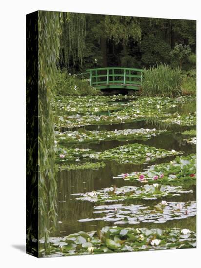 Japanese Bridge and Lily Pond in the Garden of the Impressionist Painter Claude Monet, Eure, France-David Hughes-Premier Image Canvas