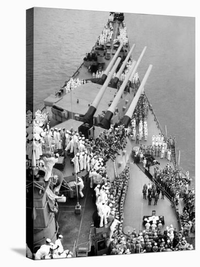 Japanese Delegation Face Allied Officers During the Official Unconditional Surrender of Japan-John Florea-Premier Image Canvas