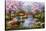 Japanese Garden in Bloom-Sung Kim-Stretched Canvas