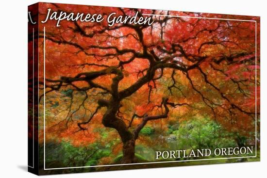 Japanese Garden - Portland, Oregon-Lantern Press-Stretched Canvas