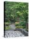 Japanese Garden Stone Bridge in Washington Park Arboretum, Seattle, Washington, USA-Jamie & Judy Wild-Premier Image Canvas