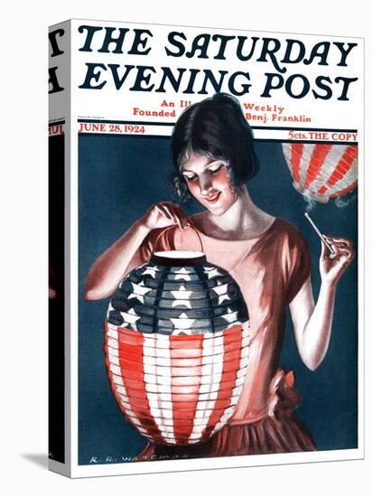 "Japanese Lantern," Saturday Evening Post Cover, June 28, 1924-Katherine R. Wireman-Premier Image Canvas