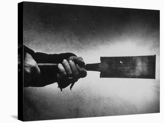 Japanese Saw Held by Furniture Maker George Nakashima-John Loengard-Premier Image Canvas