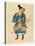 Japanese Warrior, 1800 - 1870 (Hand Coloured Woodblock Print)-Japanese School-Premier Image Canvas