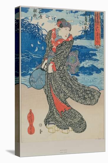 Japanese Woman by the Sea-Utagawa Kunisada-Premier Image Canvas