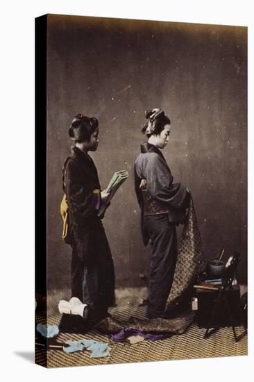 Japanese Women Dressing, C.1870-1880-Felice Beato-Premier Image Canvas