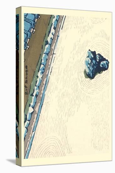 Japanese Woodblock, Sand Garden-null-Stretched Canvas