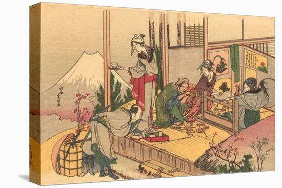 Japanese Woodblock, Tea Ceremony-null-Stretched Canvas