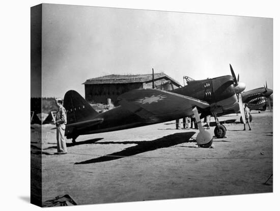 Japanese Zero Captured by Flying Tigers-null-Premier Image Canvas