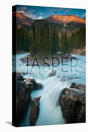 Jasper National Park, Alberta, Canada - Sunwapta Falls-Lantern Press-Stretched Canvas