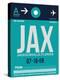 JAX Jacksonville Luggage Tag II-NaxArt-Stretched Canvas