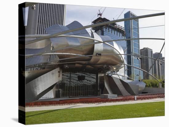 Jay Pritzker Pavilion Designed by Frank Gehry, Millennium Park, Chicago, Illinois, USA-Amanda Hall-Premier Image Canvas