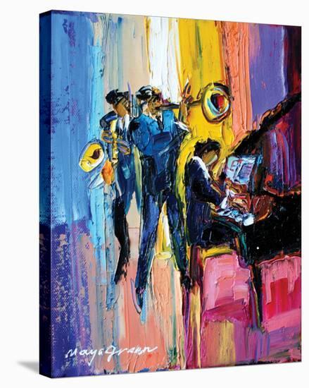 Jazz for Lovers-Maya Green-Stretched Canvas