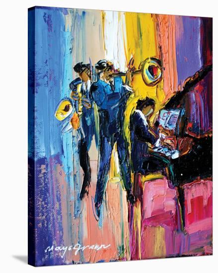 Jazz for Lovers-Maya Green-Stretched Canvas