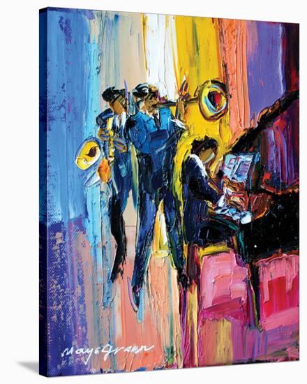 Jazz for Lovers-Maya Green-Stretched Canvas