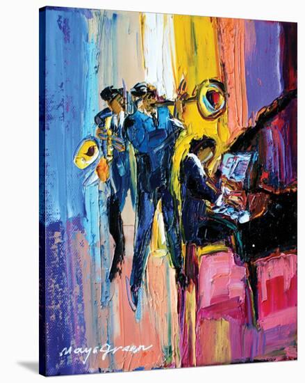 Jazz for Lovers-Maya Green-Stretched Canvas