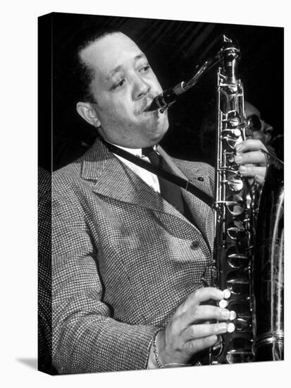 Jazz Saxophonist Lester Young (1909-1959) C. 1953-null-Stretched Canvas