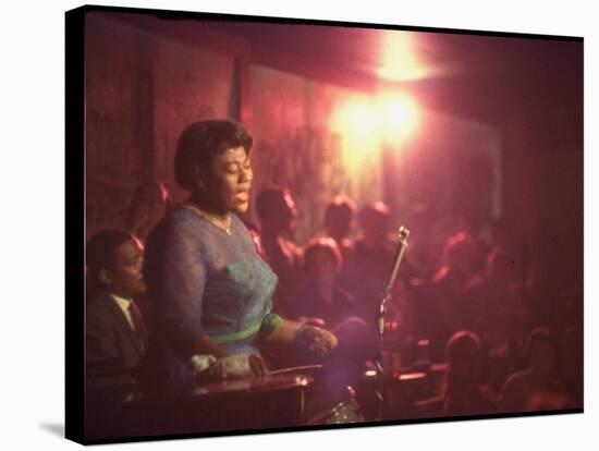 Jazz Singer Ella Fitzgerald Performing at "Mr. Kelly's" Nightclub-Yale Joel-Premier Image Canvas