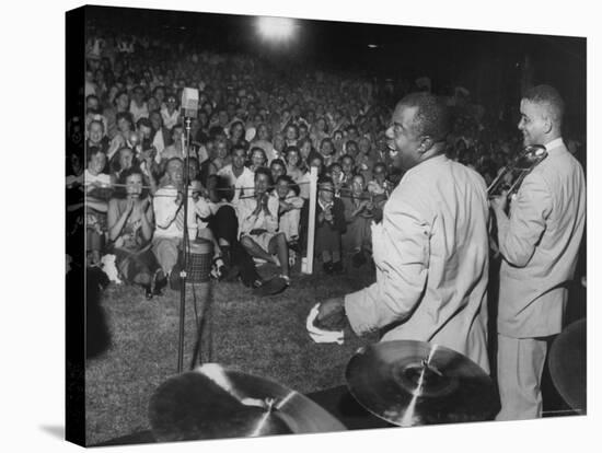 Jazz Trumpeter Louis Armstrong During a Performance-Gordon Parks-Premier Image Canvas