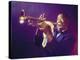 Jazz Trumpeter Louis Armstrong Playing His Trumpet-Eliot Elisofon-Premier Image Canvas