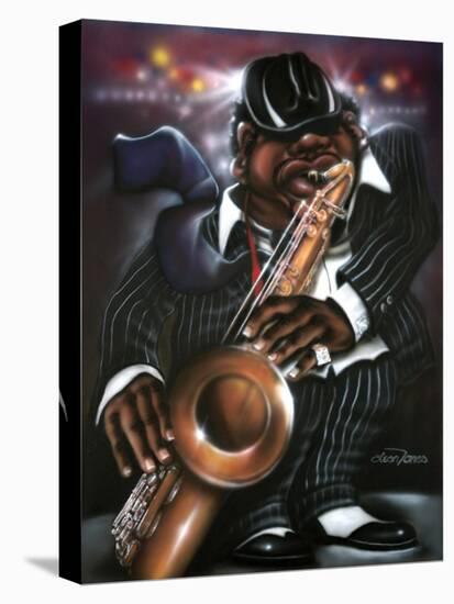 Jazzman Moe-Leonard Jones-Stretched Canvas