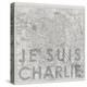 Je Suis Charlie - Map of Paris, France-null-Premier Image Canvas