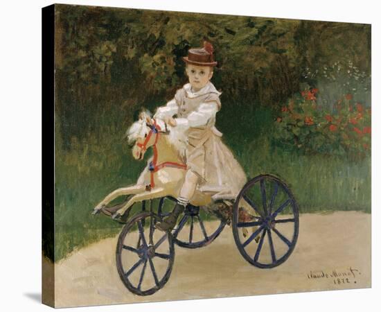 Jean Monet on his Hobby Horse, 1872-Claude Monet-Stretched Canvas