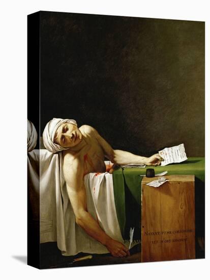 Jean Paul Marat, politician and publicist, dead in his bathtub, assassinated in 1793.-Jacques Louis David-Premier Image Canvas