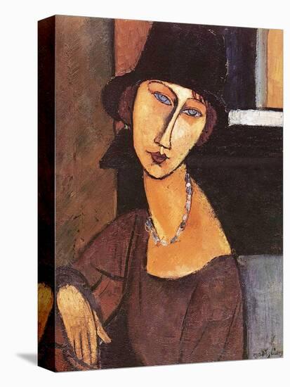 Jeanne Hebuterne Wearing a Hat, 1917-Amedeo Modigliani-Premier Image Canvas