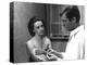 Jeanne Moreau / Marcello Mastroianni (b/w photo)-null-Stretched Canvas