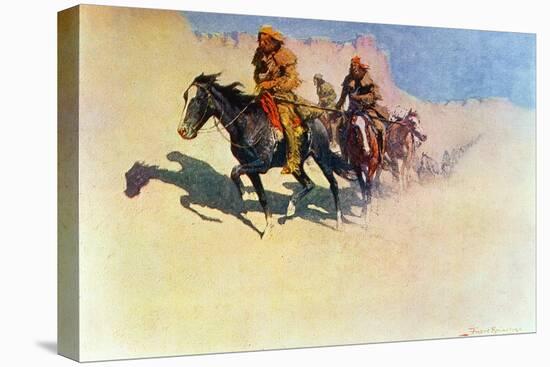 Jedediah Smith Making His Way Across the Desert from Green River to the Spanish Settlement-Frederic Sackrider Remington-Premier Image Canvas