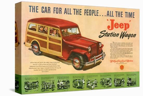 Jeep Station Wagon Car for All-null-Stretched Canvas