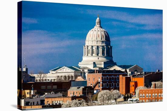 JEFFERSON CITY - MISSOURI - Missouri state capitol building in Jefferson City-null-Stretched Canvas