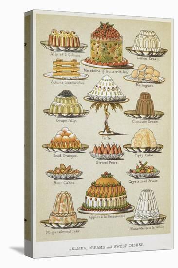 Jellies, Creams and Sweet Dishes-Isabella Beeton-Premier Image Canvas