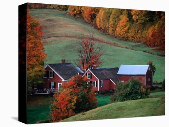 Jenne Farm in the Fall, near Woodstock, Vermont, USA-Charles Sleicher-Premier Image Canvas