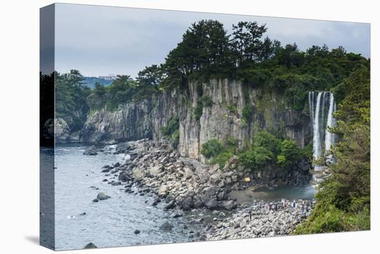 Jeongbang Pokpo Waterfall, Island of Jejudo, UNESCO World Heritage Site, South Korea, Asia-Michael-Premier Image Canvas