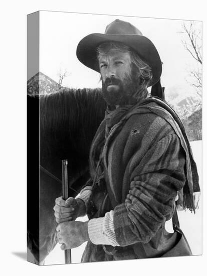 JEREMIAH JOHNSON, 1972 directed by SYNEY POLLACK Robert Redford (b/w photo)-null-Stretched Canvas