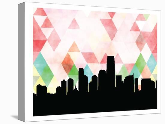 Jersey City Triangle-Paperfinch 0-Stretched Canvas