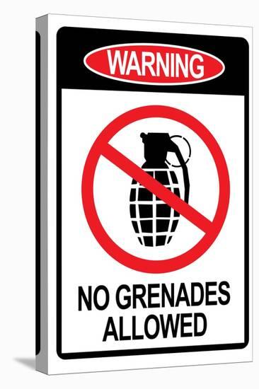 Jersey Shore No Grenades Allowed-null-Stretched Canvas